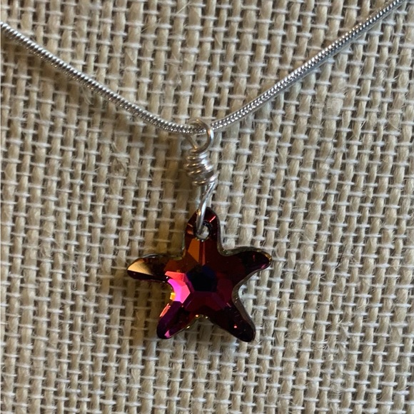 Swarovski Vintage Star fish necklace.Hand wired SS - Picture 7 of 7